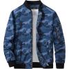 imageMAGCOMSEN Mens Bomber Jacket Lightweight Casual Windbreaker Spring Fall Zip Up Coat with 5 PocketCamouflage Blue