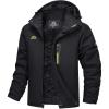 imageMAGCOMSEN Mens Winter Coats Water Resistant Snow Ski Jacket Fleece Lined Parka 5 PocketsBlack