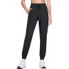 imageMAGCOMSEN Womens Hiking Pants Lightweight Quick Dry Waterproof Joggers with Pockets Athletic Travel Track CasualBlack