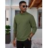 imageMAGCOMSEN Mens QuarterZip Pullover Polar Fleece Sweatshirt Stand Collar Long Sleeve Shirt for Men Thermal Winter FallArmy Green