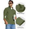 imageMAGCOMSEN Mens QuarterZip Pullover Polar Fleece Sweatshirt Stand Collar Long Sleeve Shirt for Men Thermal Winter FallArmy Green