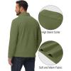 imageMAGCOMSEN Mens QuarterZip Pullover Polar Fleece Sweatshirt Stand Collar Long Sleeve Shirt for Men Thermal Winter FallArmy Green