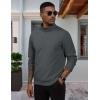 imageMAGCOMSEN Mens QuarterZip Pullover Polar Fleece Sweatshirt Stand Collar Long Sleeve Shirt for Men Thermal Winter FallDark Grey