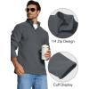 imageMAGCOMSEN Mens QuarterZip Pullover Polar Fleece Sweatshirt Stand Collar Long Sleeve Shirt for Men Thermal Winter FallDark Grey