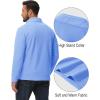 imageMAGCOMSEN Mens QuarterZip Pullover Polar Fleece Sweatshirt Stand Collar Long Sleeve Shirt for Men Thermal Winter FallLight Blue
