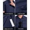 imageMAGCOMSEN Mens UPF 50 Fishing Shirts Short Sleeve Sun Protection Shirts Quick Dry Cooling Button Down Shirt Hiking SafariNavy