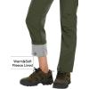 imageMAGCOMSEN Womens Fleece Lined Waterproof Insulated Softshell Pants Outdoor Snow Ski Pants Winter Warm Hiking PantsArmy Green