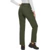 imageMAGCOMSEN Womens Fleece Lined Waterproof Insulated Softshell Pants Outdoor Snow Ski Pants Winter Warm Hiking PantsArmy Green