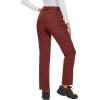 imageMAGCOMSEN Womens Fleece Lined Waterproof Insulated Softshell Pants Outdoor Snow Ski Pants Winter Warm Hiking PantsDark Orange