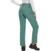 imageMAGCOMSEN Womens Fleece Lined Waterproof Insulated Softshell Pants Outdoor Snow Ski Pants Winter Warm Hiking PantsFern Green