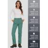 imageMAGCOMSEN Womens Fleece Lined Waterproof Insulated Softshell Pants Outdoor Snow Ski Pants Winter Warm Hiking PantsFern Green