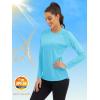 imageMAGCOMSEN Womens Long Sleeve Shirts UPF 50 Sun Protection Shirts for Hiking Fishing Workout Rash GuardIce Blue