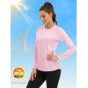 imageMAGCOMSEN Womens Long Sleeve Shirts UPF 50 Sun Protection Shirts for Hiking Fishing Workout Rash GuardLight Pink