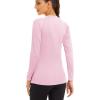 imageMAGCOMSEN Womens Long Sleeve Shirts UPF 50 Sun Protection Shirts for Hiking Fishing Workout Rash GuardLight Pink