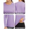 imageMAGCOMSEN Womens Long Sleeve Shirts UPF 50 Sun Protection Shirts for Hiking Fishing Workout Rash GuardLight Purple