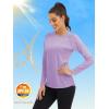 imageMAGCOMSEN Womens Long Sleeve Shirts UPF 50 Sun Protection Shirts for Hiking Fishing Workout Rash GuardLight Purple