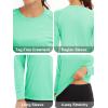 imageMAGCOMSEN Womens Long Sleeve Shirts UPF 50 Sun Protection Shirts for Hiking Fishing Workout Rash GuardMint Green