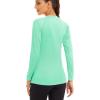 imageMAGCOMSEN Womens Long Sleeve Shirts UPF 50 Sun Protection Shirts for Hiking Fishing Workout Rash GuardMint Green