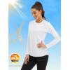 imageMAGCOMSEN Womens Long Sleeve Shirts UPF 50 Sun Protection Shirts for Hiking Fishing Workout Rash GuardWhite