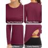 imageMAGCOMSEN Womens Long Sleeve Shirts UPF 50 Sun Protection Shirts for Hiking Fishing Workout Rash GuardWine Red