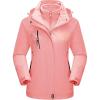 imageMAGCOMSEN Womens 3in1 Winter Coats Snow Ski Jacket Waterproof Windproof Fleece Lined Winter Jacket ParkaPink