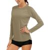 imageMAGCOMSEN Womens Long Sleeve Shirts UPF 50 Sun Protection Shirts for Hiking Fishing Workout Rash GuardDull Cyan