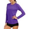 imageMAGCOMSEN Womens Long Sleeve Shirts UPF 50 Sun Protection Shirts for Hiking Fishing Workout Rash GuardPurple