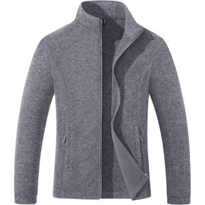 imageMAGCOMSEN Fleece Jacket Women Zip UP Lightweight Soft Polar Warm Winter Jackets for Women with Pockets Outdoor HikingDark Grey