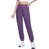 imageMAGCOMSEN Joggers for Women High Waisted Golf Pants with Zipper Pockets Quick Dry Lightweight Hiking Travel Workout PantsDark Purple