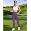 imageMAGCOMSEN Joggers for Women High Waisted Golf Pants with Zipper Pockets Quick Dry Lightweight Hiking Travel Workout PantsDark Purple