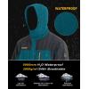 imageMAGCOMSEN Mens Hooded Windproof Water Resistant Rain Jacket Windbreaker 5 Pockets for HikingFishingTravelLake Blue
