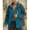 imageMAGCOMSEN Mens Hooded Windproof Water Resistant Rain Jacket Windbreaker 5 Pockets for HikingFishingTravelLake Blue