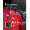 imageMAGCOMSEN Mens Winter Coats Water Resistant Ski Snow Jacket Warm Fleece Parka Raincoats With MultiPocketsRed