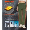 imageMAGCOMSEN Womens Fleece Lined Hiking Pants Waterproof Insulated Outdoor Snow Ski Pants Warm Winter Softshell PantsArmy Green