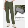 imageMAGCOMSEN Womens Fleece Lined Hiking Pants Waterproof Insulated Outdoor Snow Ski Pants Warm Winter Softshell PantsArmy Green