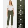 imageMAGCOMSEN Womens Fleece Lined Hiking Pants Waterproof Insulated Outdoor Snow Ski Pants Warm Winter Softshell PantsArmy Green