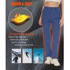 imageMAGCOMSEN Womens Fleece Lined Hiking Pants Waterproof Insulated Outdoor Snow Ski Pants Warm Winter Softshell PantsBlue Grey