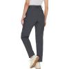imageMAGCOMSEN Womens Fleece Lined Hiking Pants Waterproof Insulated Outdoor Snow Ski Pants Warm Winter Softshell PantsDark Grey