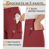 imageMAGCOMSEN Womens Fleece Lined Hiking Pants Waterproof Insulated Outdoor Snow Ski Pants Warm Winter Softshell PantsDark Orange