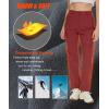 imageMAGCOMSEN Womens Fleece Lined Hiking Pants Waterproof Insulated Outdoor Snow Ski Pants Warm Winter Softshell PantsDark Orange
