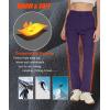imageMAGCOMSEN Womens Fleece Lined Hiking Pants Waterproof Insulated Outdoor Snow Ski Pants Warm Winter Softshell PantsDark Purple