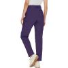 imageMAGCOMSEN Womens Fleece Lined Hiking Pants Waterproof Insulated Outdoor Snow Ski Pants Warm Winter Softshell PantsDark Purple