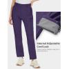 imageMAGCOMSEN Womens Fleece Lined Hiking Pants Waterproof Insulated Outdoor Snow Ski Pants Warm Winter Softshell PantsDark Purple
