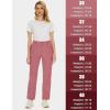 imageMAGCOMSEN Womens Fleece Lined Hiking Pants Waterproof Insulated Outdoor Snow Ski Pants Warm Winter Softshell PantsGrey Pink