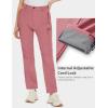 imageMAGCOMSEN Womens Fleece Lined Hiking Pants Waterproof Insulated Outdoor Snow Ski Pants Warm Winter Softshell PantsGrey Pink