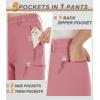 imageMAGCOMSEN Womens Fleece Lined Hiking Pants Waterproof Insulated Outdoor Snow Ski Pants Warm Winter Softshell PantsGrey Pink
