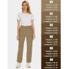 imageMAGCOMSEN Womens Fleece Lined Hiking Pants Waterproof Insulated Outdoor Snow Ski Pants Warm Winter Softshell PantsKhaki