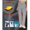 imageMAGCOMSEN Womens Fleece Lined Hiking Pants Waterproof Insulated Outdoor Snow Ski Pants Warm Winter Softshell PantsLight Grey
