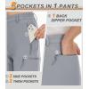imageMAGCOMSEN Womens Fleece Lined Hiking Pants Waterproof Insulated Outdoor Snow Ski Pants Warm Winter Softshell PantsLight Grey