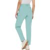 imageMAGCOMSEN Womens Fleece Lined Hiking Pants Waterproof Insulated Outdoor Snow Ski Pants Warm Winter Softshell PantsLight Lake Blue